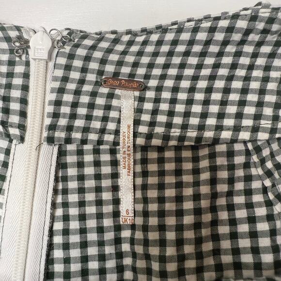 FREE PEOPLE Gingham Cropped Pants - Picture 3 of 4